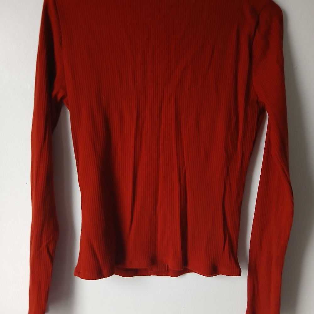 Reformation Red Button-Up Blouse - image 4